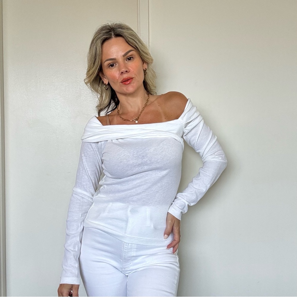 Enza Costa Cashmere One Shoulder Top